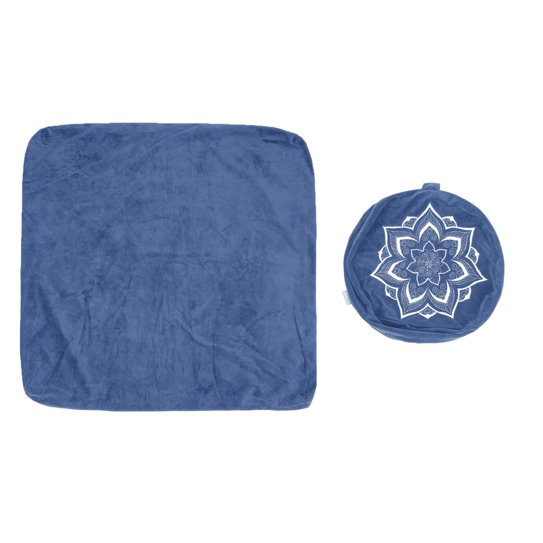 Meditation Cushion Set with Buckwheat Hulls & Memory Foam by Zafu- Ergonomic Support for Yoga & Sitting - Removable Machine-Washable Luxury Velvet Cover - for Adults and Kids (Blue),TCoU Recommendations from Amazon Products