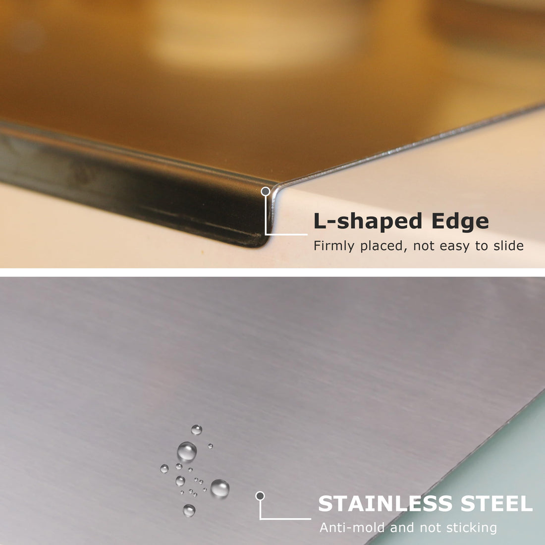 Cutting Board for Kitchen, Food Grade Stainless Steel Cutting Board with Lip, Metal Chopping Board for Meat, Fruits, Vegetables, Bread, and Baking (60 x 40cm/23.6 x 15.7 in),TCoU Recommendations from Amazon Products