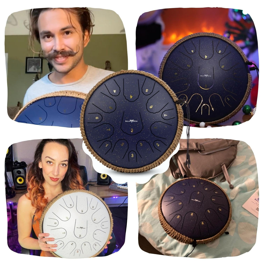 The Balmy Drum - 15 Note 14 Inch Steel Tongue Drum, Steel Drum Instrument, Drums For Children and Adults, Balmy Drum Set for Kids with Music Book, Handpan, Mallet and Carry Bag (Blue), TCoU Recommendations from Amazon Products