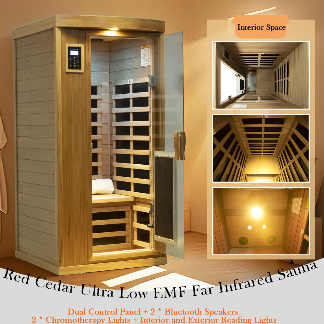 Home Sauna--Smart APP Control 2-3 Person Ultra Low EMF (0-5mG) Far Infrared Sauna for Home, 1520W Hemlock Wood Sauna Room with Bluetooth Speaker & Chromotherapy Lights, LCD Touch Panel, Constant Temperature Cover-TCoU Recommendations from Amazon Products