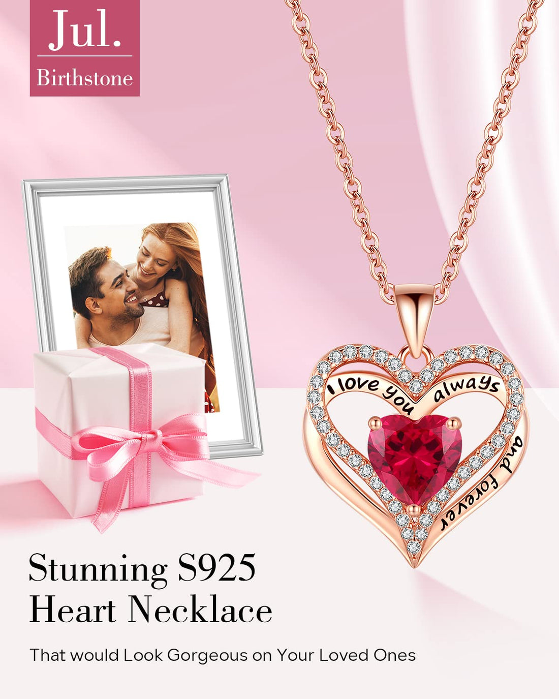 Always & Forever--I Love you Heart Necklace--S925 Sterling Silver Necklace for Women, TCoU Recommendations from Amazon Products