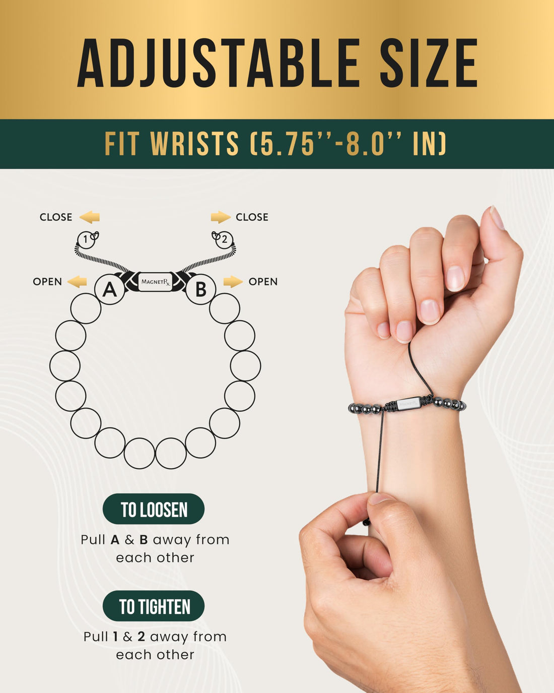 Copper Jewelry--MagnetRX® Magnetic Bracelets for Men & Women – MAX Strength Magnetic Hematite & Copper Bracelet with 8mm Solid Copper Beads (Double Copper), TCoU Recommendations from Amazon Products