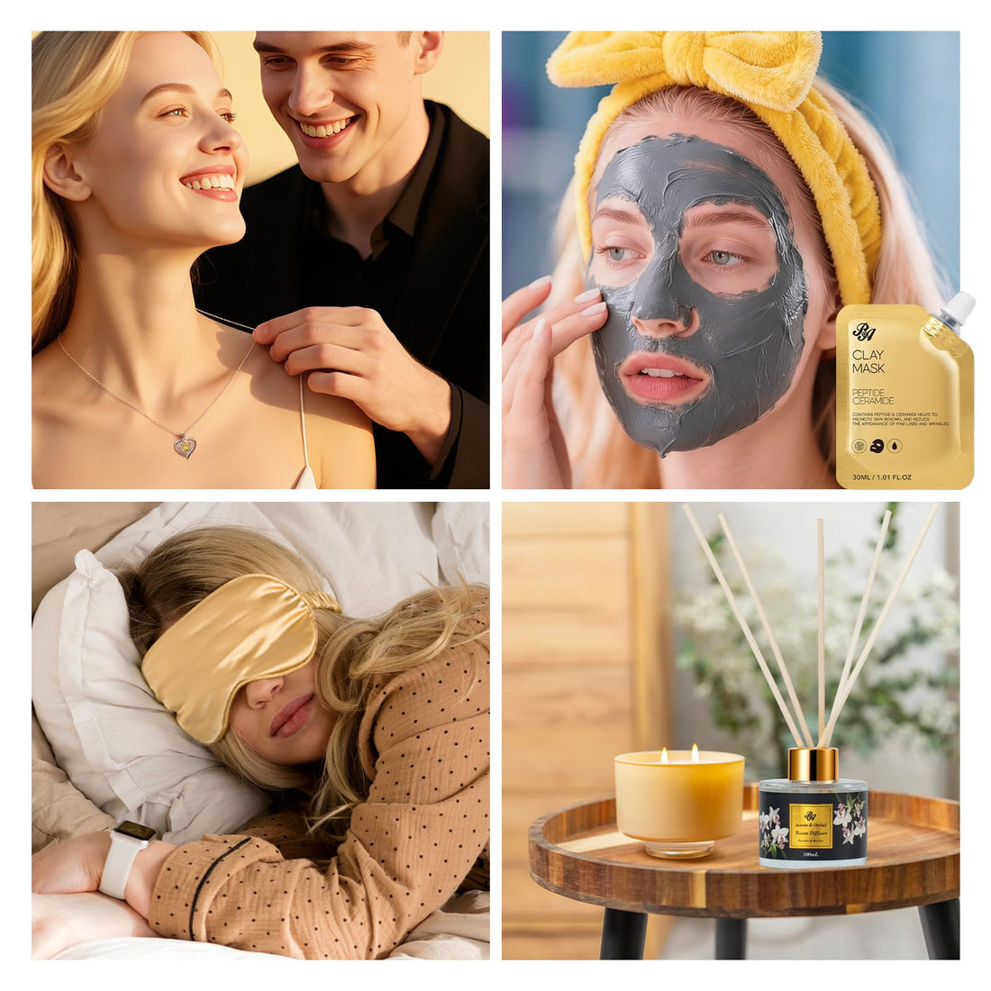 Gift Basket --35 Pcs Mothers Day - Gifts for Mom, Honey & Almond Bath & Body Gift Basket for Women, Face Skin Care Kit, Home Spa Basket Gift Set, Self-Care Gift Kit, Necklace, Birthday, Anniversary, Wife, TCoU Recommendations from Amazon Products