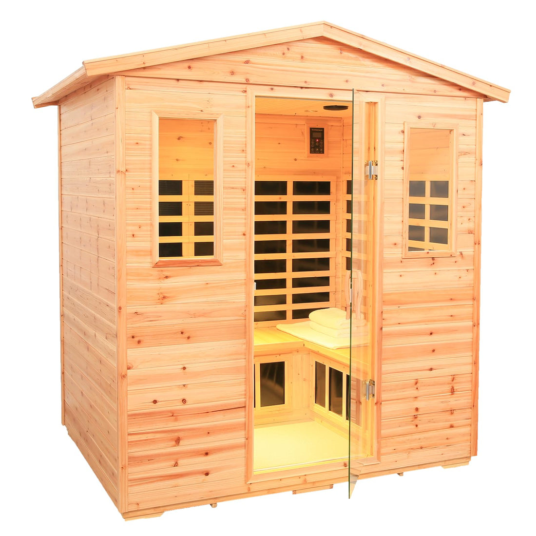 Home Sauna--Smart APP Control 2-3 Person Ultra Low EMF (0-5mG) Far Infrared Sauna for Home, 1520W Hemlock Wood Sauna Room with Bluetooth Speaker & Chromotherapy Lights, LCD Touch Panel, Constant Temperature Cover-TCoU Recommendations from Amazon Products
