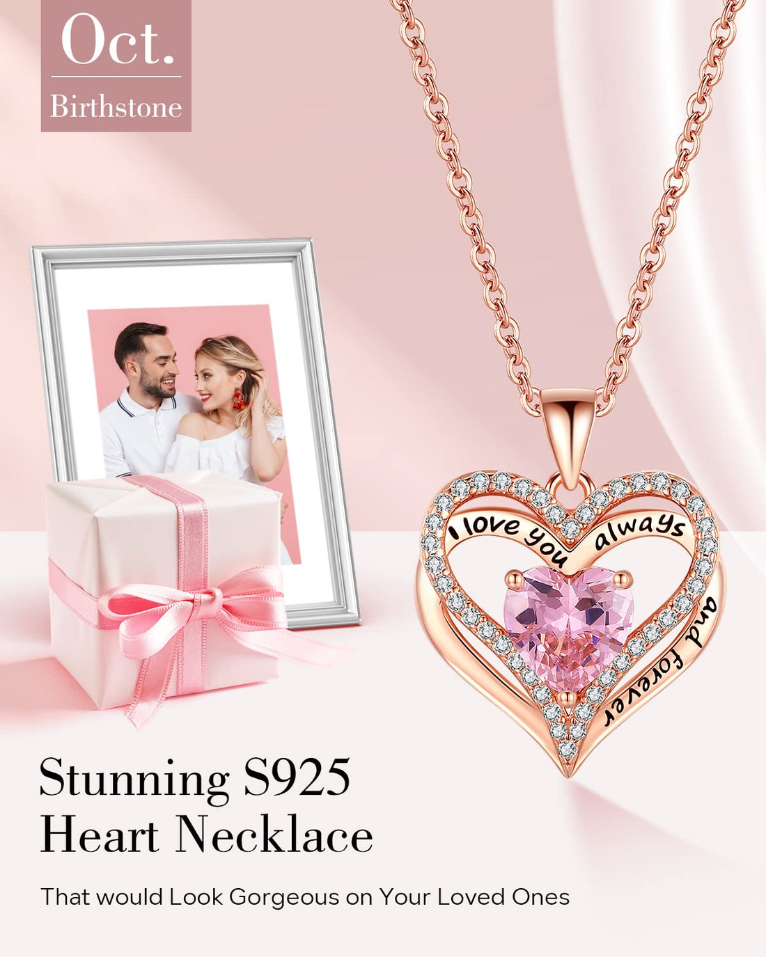 Always & Forever--I Love you Heart Necklace--S925 Sterling Silver Necklace for Women, TCoU Recommendations from Amazon Products