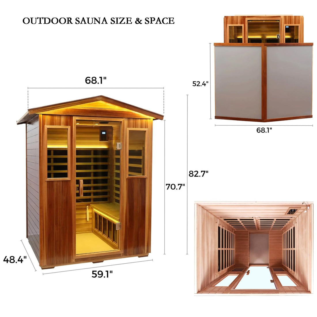 Home Sauna--Smart APP Control 2-3 Person Ultra Low EMF (0-5mG) Far Infrared Sauna for Home, 1520W Hemlock Wood Sauna Room with Bluetooth Speaker & Chromotherapy Lights, LCD Touch Panel, Constant Temperature Cover-TCoU Recommendations from Amazon Products