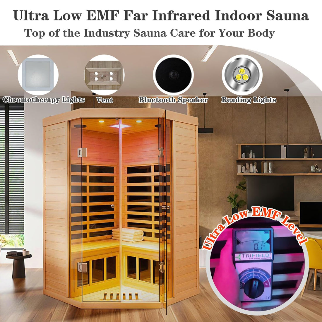 Home Sauna--Smart APP Control 2-3 Person Ultra Low EMF (0-5mG) Far Infrared Sauna for Home, 1520W Hemlock Wood Sauna Room with Bluetooth Speaker & Chromotherapy Lights, LCD Touch Panel, Constant Temperature Cover-TCoU Recommendations from Amazon Products