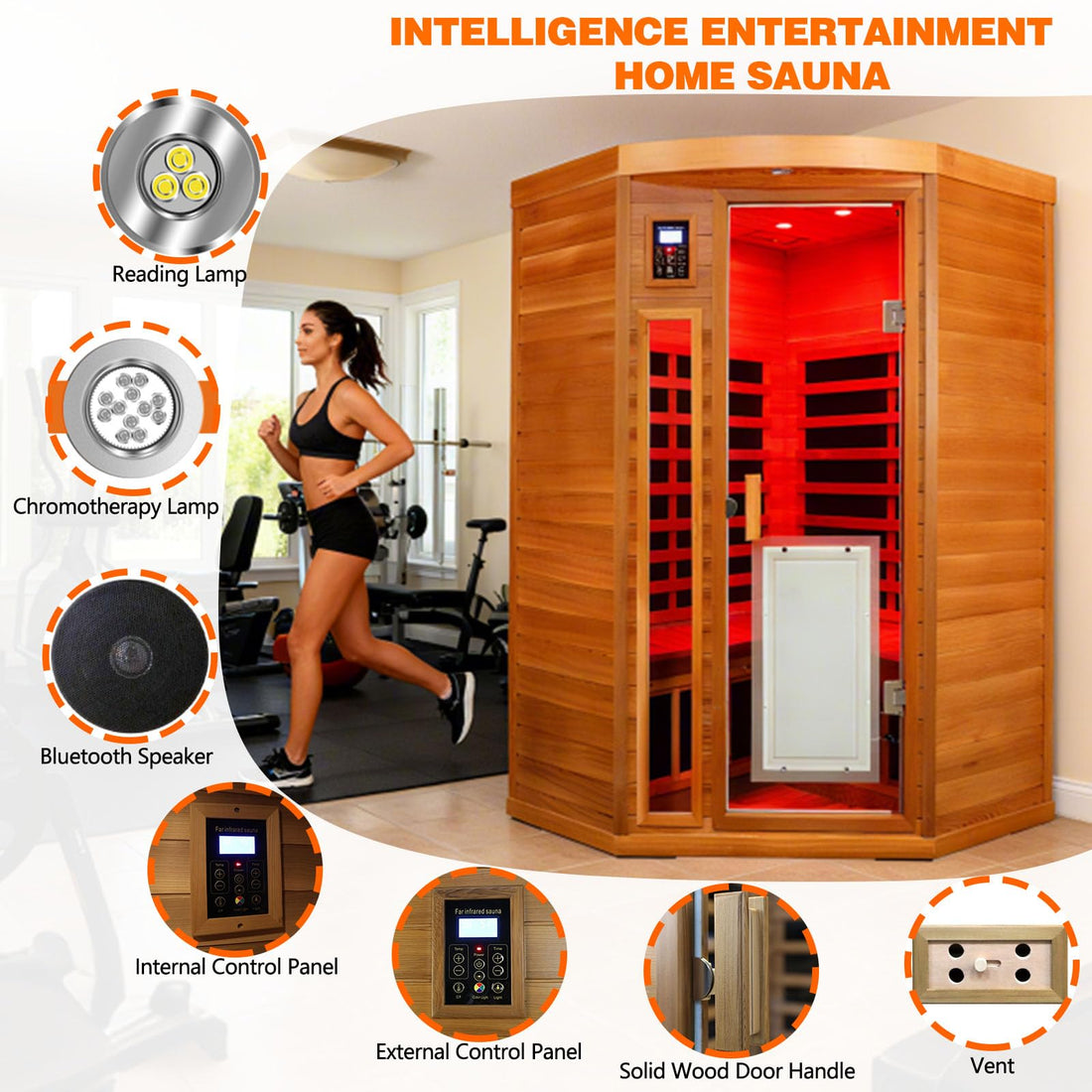 Home Sauna--Smart APP Control 2-3 Person Ultra Low EMF (0-5mG) Far Infrared Sauna for Home, 1520W Hemlock Wood Sauna Room with Bluetooth Speaker & Chromotherapy Lights, LCD Touch Panel, Constant Temperature Cover-TCoU Recommendations from Amazon Products