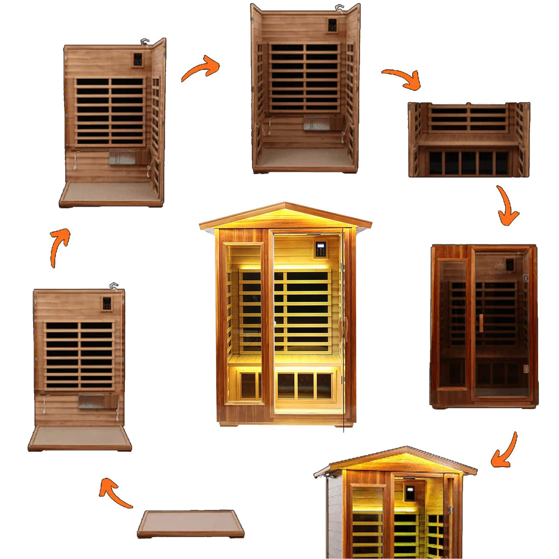Home Sauna--Smart APP Control 2-3 Person Ultra Low EMF (0-5mG) Far Infrared Sauna for Home, 1520W Hemlock Wood Sauna Room with Bluetooth Speaker & Chromotherapy Lights, LCD Touch Panel, Constant Temperature Cover-TCoU Recommendations from Amazon Products