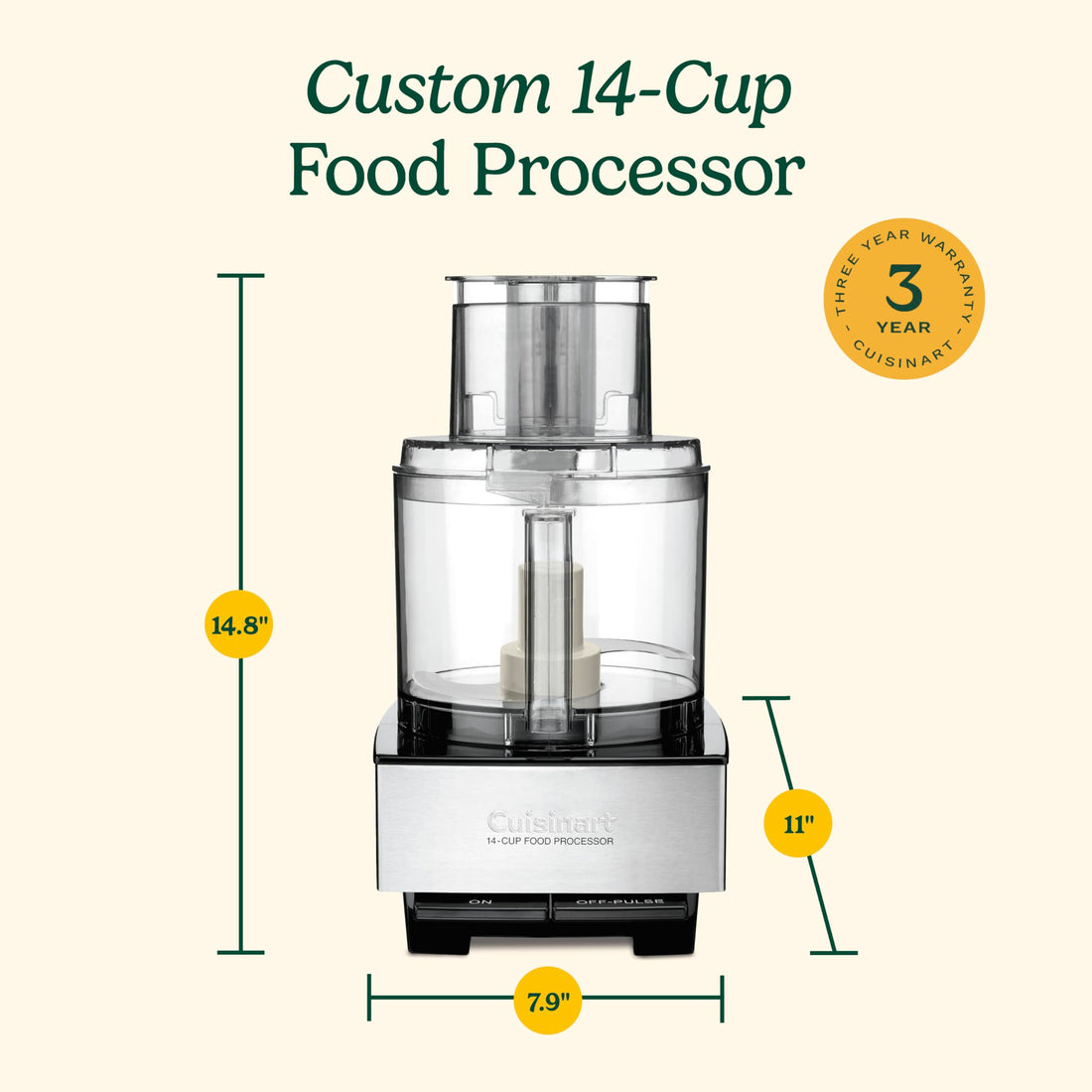 Cuisinart Food Processor, 14-Cup Vegetable Food Chopper for Mincing, Dicing, Shredding, Puree & Kneading Dough, 720-Watt Motor, Stainless Steel, DFP-14BCNY,TCoU Recommendations from Amazon Products