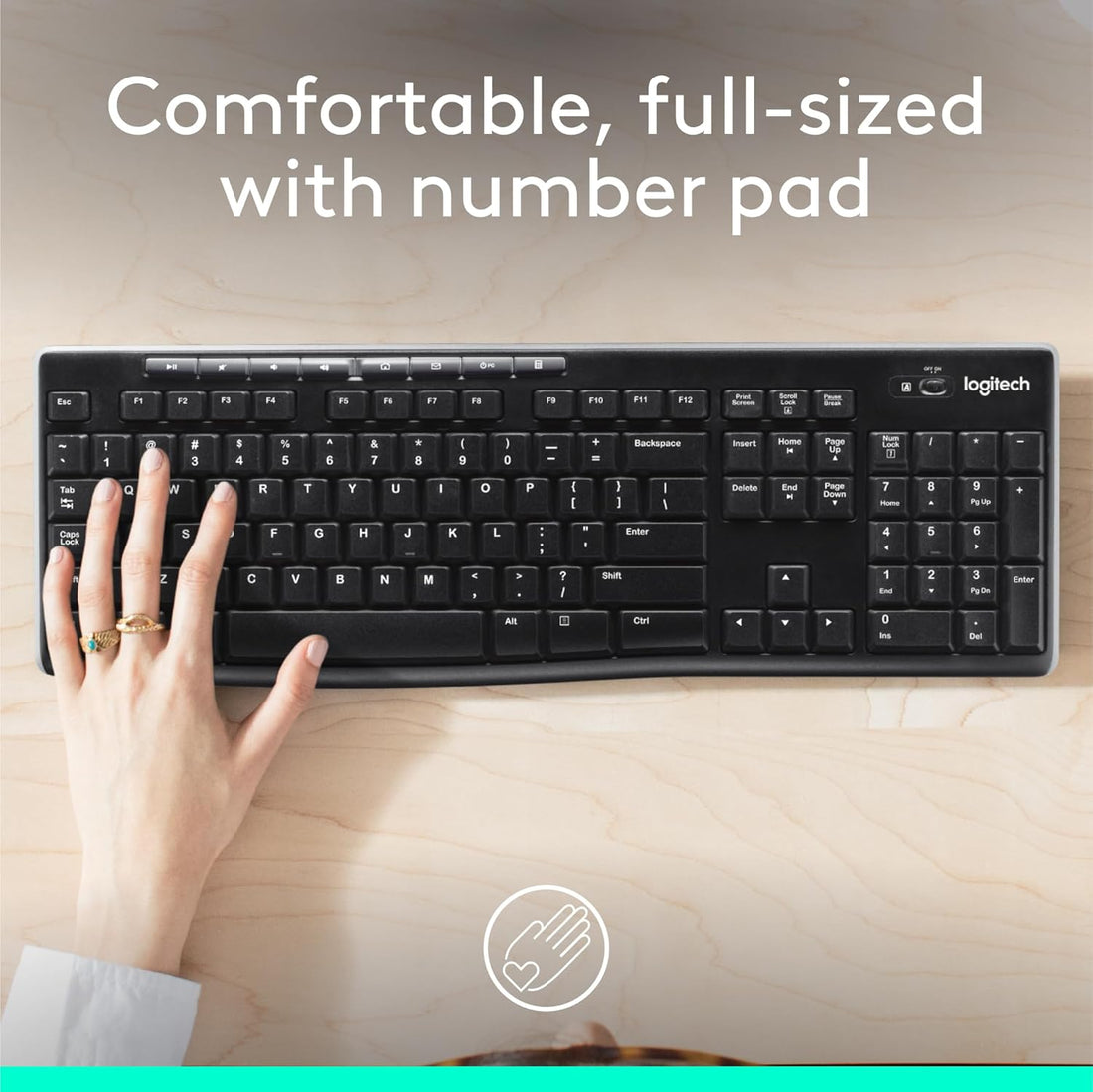 XX-Shop Amazon Products-TCoU affiliate--Logitech MK270 Full Size Wireless Keyboard and Mouse Combo - Black