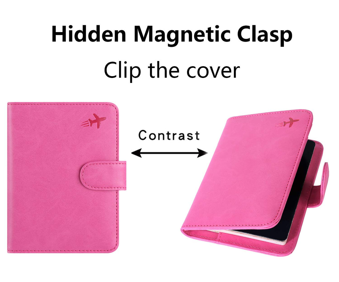 Passport Holder Cover Wallet RFID Blocking Leather Card Case Travel Accessories for Women Men (Pink)-TCoU Recommendations from Amazon Products