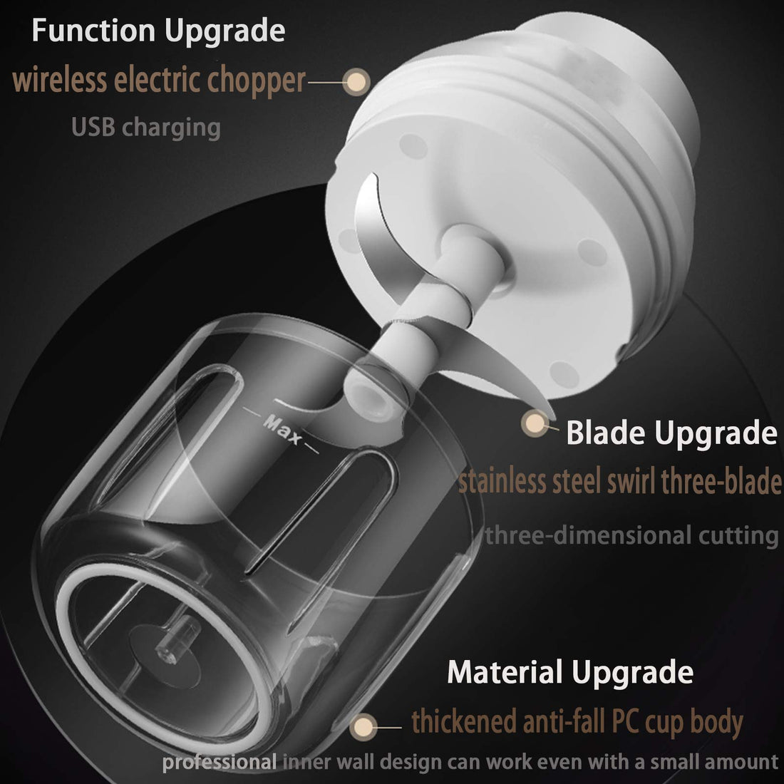 Electric Mini Food Chopper,250ML Portable Garlic Chopper with USB Charging Function, Mini Food Slicer for Onion Vegetables Chili Ginger Meat Nuts Fruits Salad (Green),TCoU Recommendations from Amazon Products