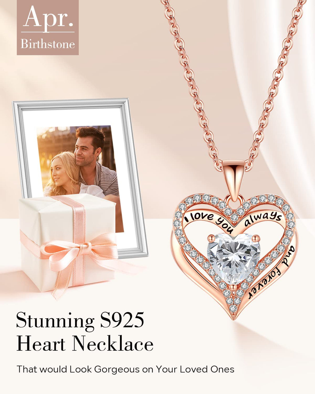 Always & Forever--I Love you Heart Necklace--S925 Sterling Silver Necklace for Women, TCoU Recommendations from Amazon Products