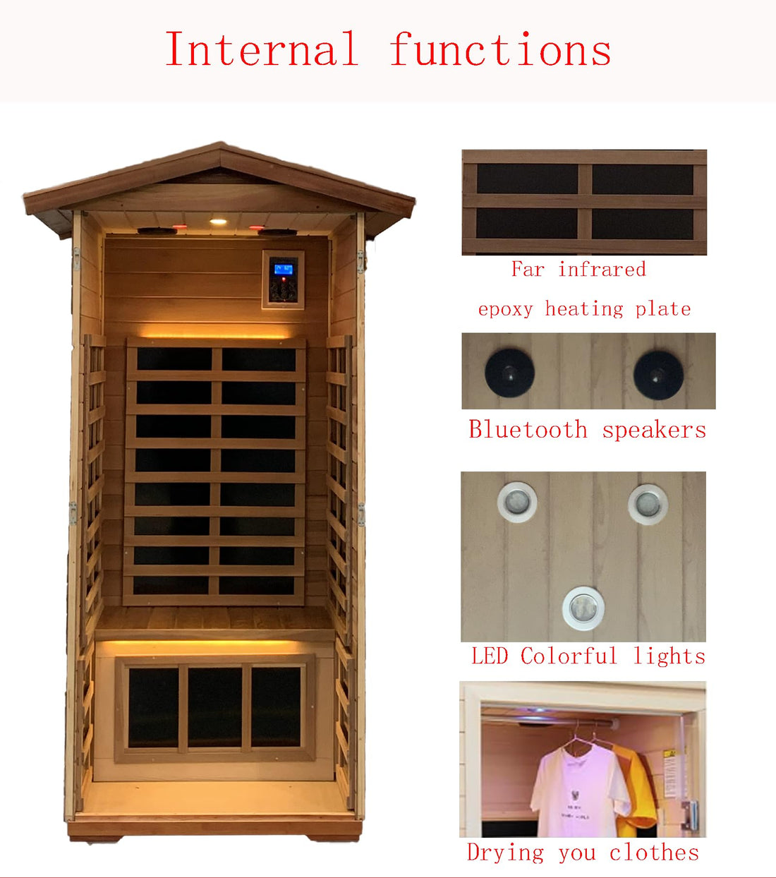 Home Sauna--Smart APP Control 2-3 Person Ultra Low EMF (0-5mG) Far Infrared Sauna for Home, 1520W Hemlock Wood Sauna Room with Bluetooth Speaker & Chromotherapy Lights, LCD Touch Panel, Constant Temperature Cover-TCoU Recommendations from Amazon Products