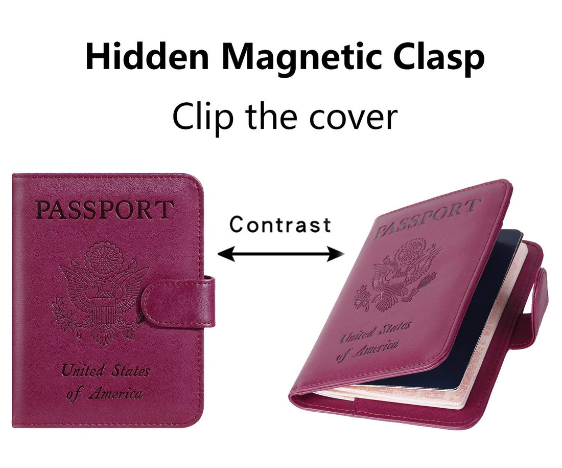 Passport Holder Cover Wallet RFID Blocking Leather Card Case Travel Accessories for Women Men (Pink)-TCoU Recommendations from Amazon Products