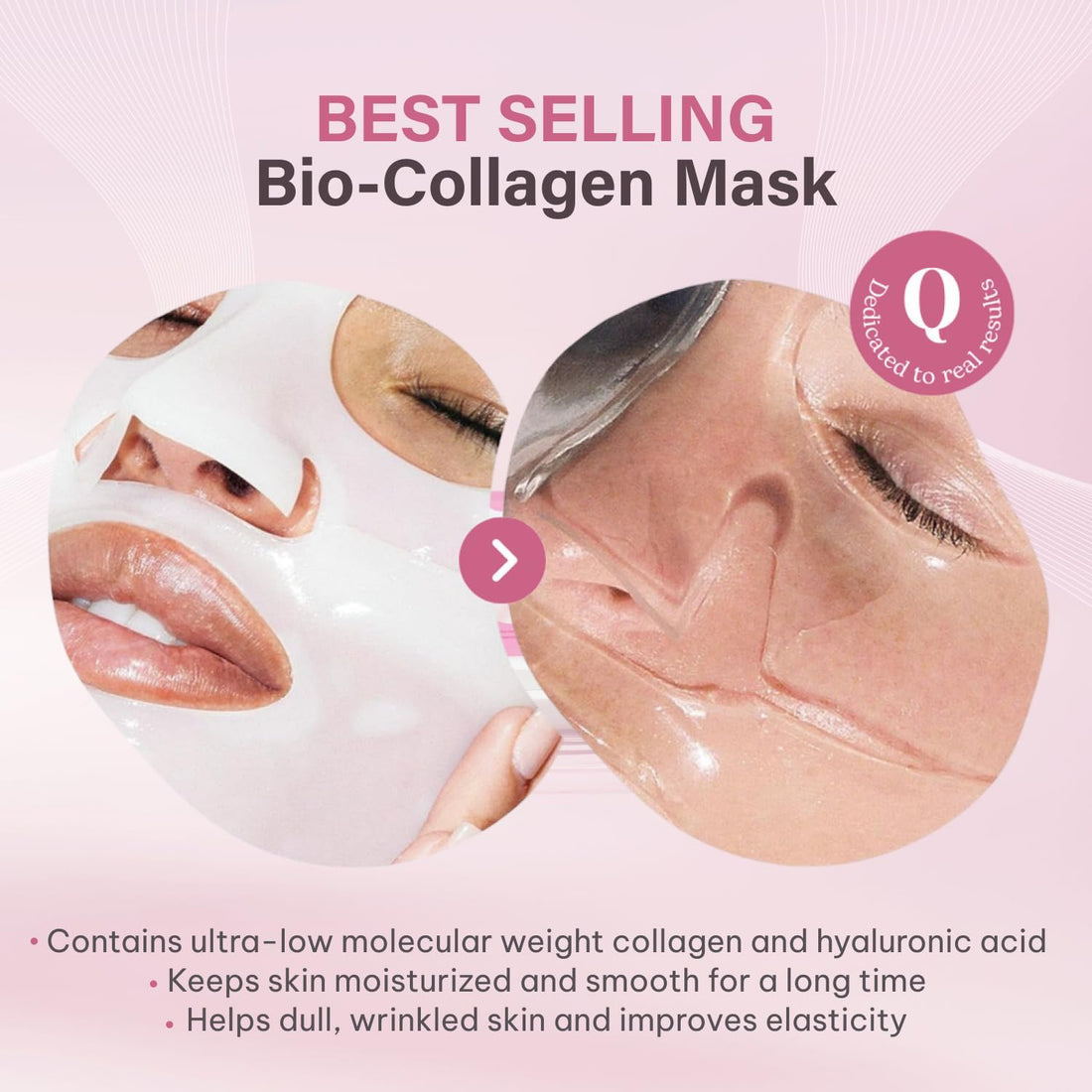 Quasi Bio-Collagen Face Mask Overnight – Hydrating Korean Sheet Mask – Niacinamide & Low Molecular Collagen – Firming & Smoothing Skincare for All Skin Types – 4 Masks-TCoU Recommendations from Amazon Products