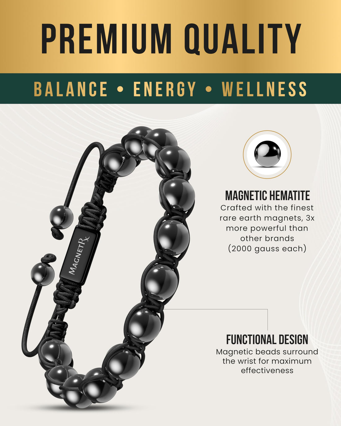 Copper Jewelry--MagnetRX® Magnetic Bracelets for Men & Women – MAX Strength Magnetic Hematite & Copper Bracelet with 8mm Solid Copper Beads (Double Copper), TCoU Recommendations from Amazon Products