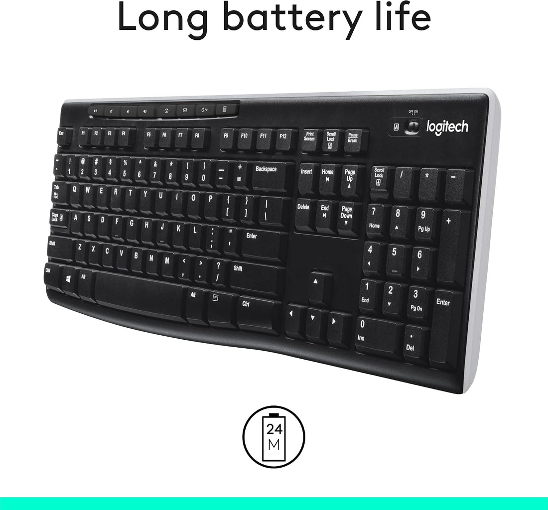XX-Shop Amazon Products-TCoU affiliate--Logitech MK270 Full Size Wireless Keyboard and Mouse Combo - Black