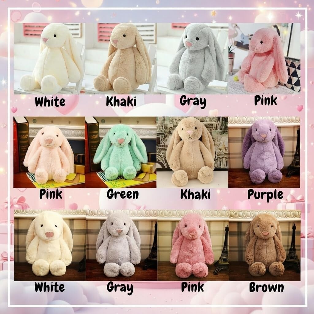 Personalized Bunny Stuffed Animal with Embroidered Child's Name, Handmade Custom Plush Toy for Girl or Boy, TCoU Recommendations from Amazon Products