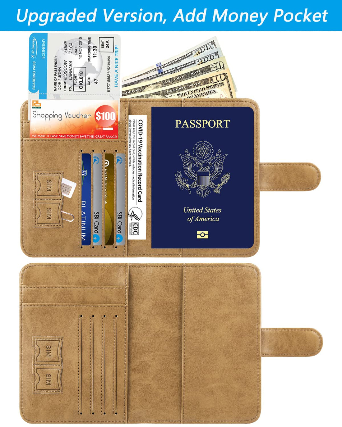 Passport Holder Cover Wallet RFID Blocking Leather Card Case Travel Accessories for Women Men (Pink)-TCoU Recommendations from Amazon Products