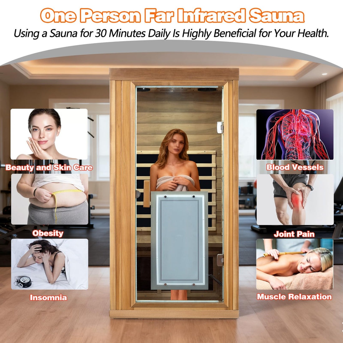 Home Sauna--Smart APP Control 2-3 Person Ultra Low EMF (0-5mG) Far Infrared Sauna for Home, 1520W Hemlock Wood Sauna Room with Bluetooth Speaker & Chromotherapy Lights, LCD Touch Panel, Constant Temperature Cover-TCoU Recommendations from Amazon Products