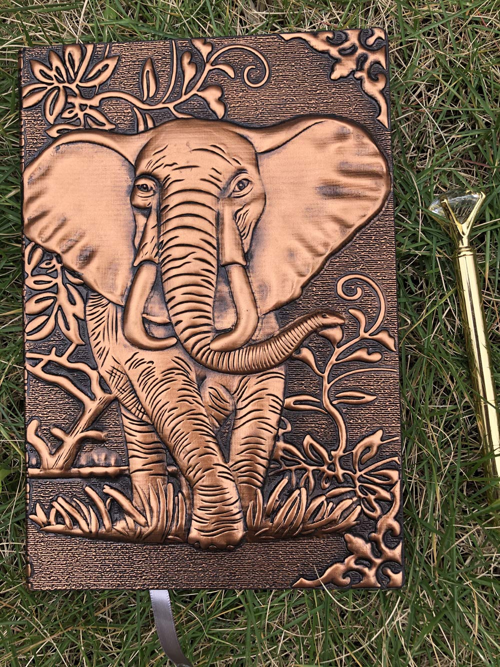 Journal Writing Embossed Leather Notebook - Antique Handmade Leather Daily Notepad Sketchbook, Travel Diary & Notebooks to Write in, Phoenix Gift For Men & Women, with Golden Classic Pen, (Bronze), TCoU Recommendations from Amazon Products