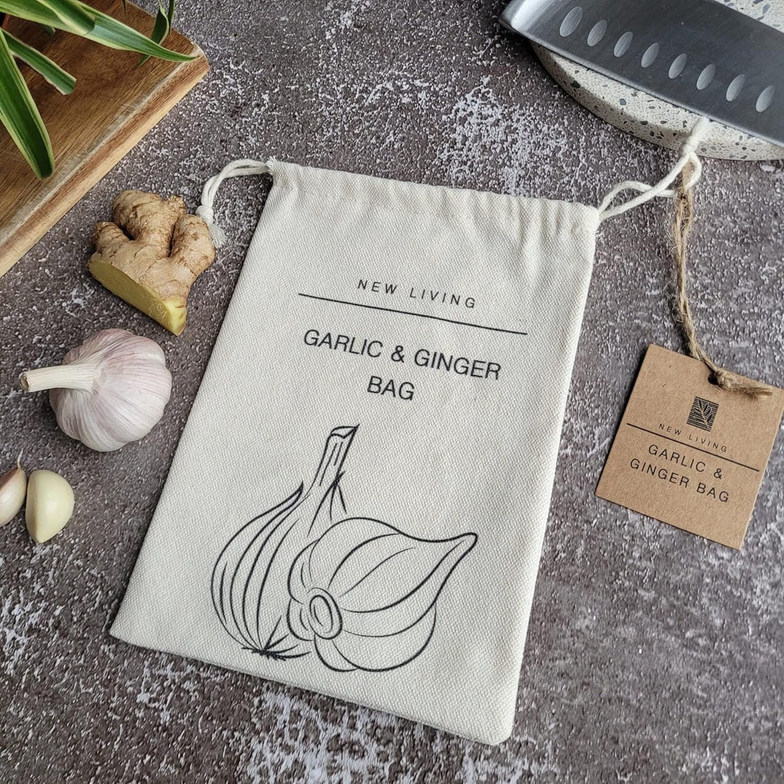 Reusable Food Storage Bags-Potato, Garlic & Onion 3 Pack Bundle | Linen Cotton Blend Material | 30 * 40 cm, ,TCoU Recommendations from Amazon Products
