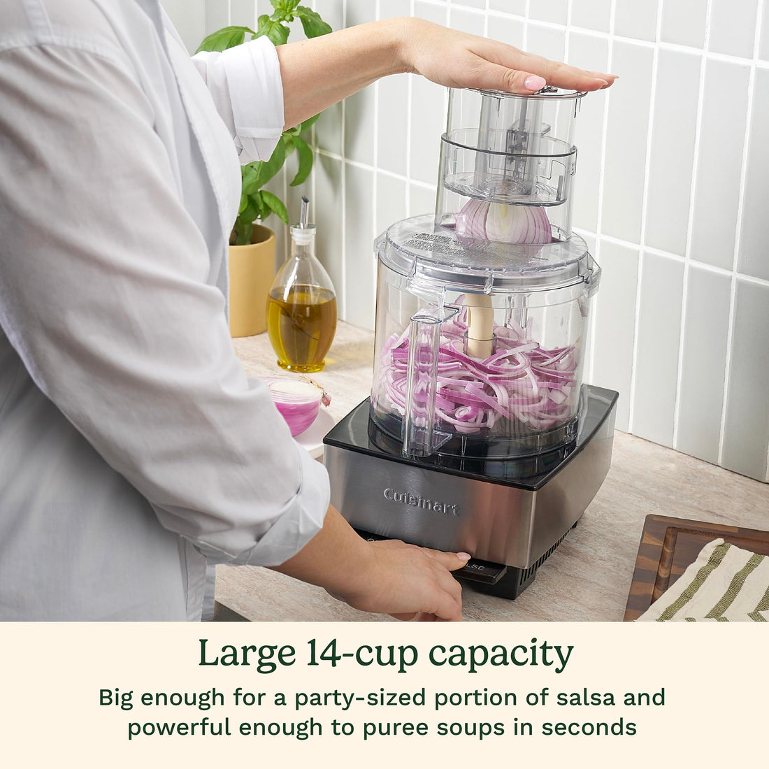 Cuisinart Food Processor, 14-Cup Vegetable Food Chopper for Mincing, Dicing, Shredding, Puree & Kneading Dough, 720-Watt Motor, Stainless Steel, DFP-14BCNY,TCoU Recommendations from Amazon Products