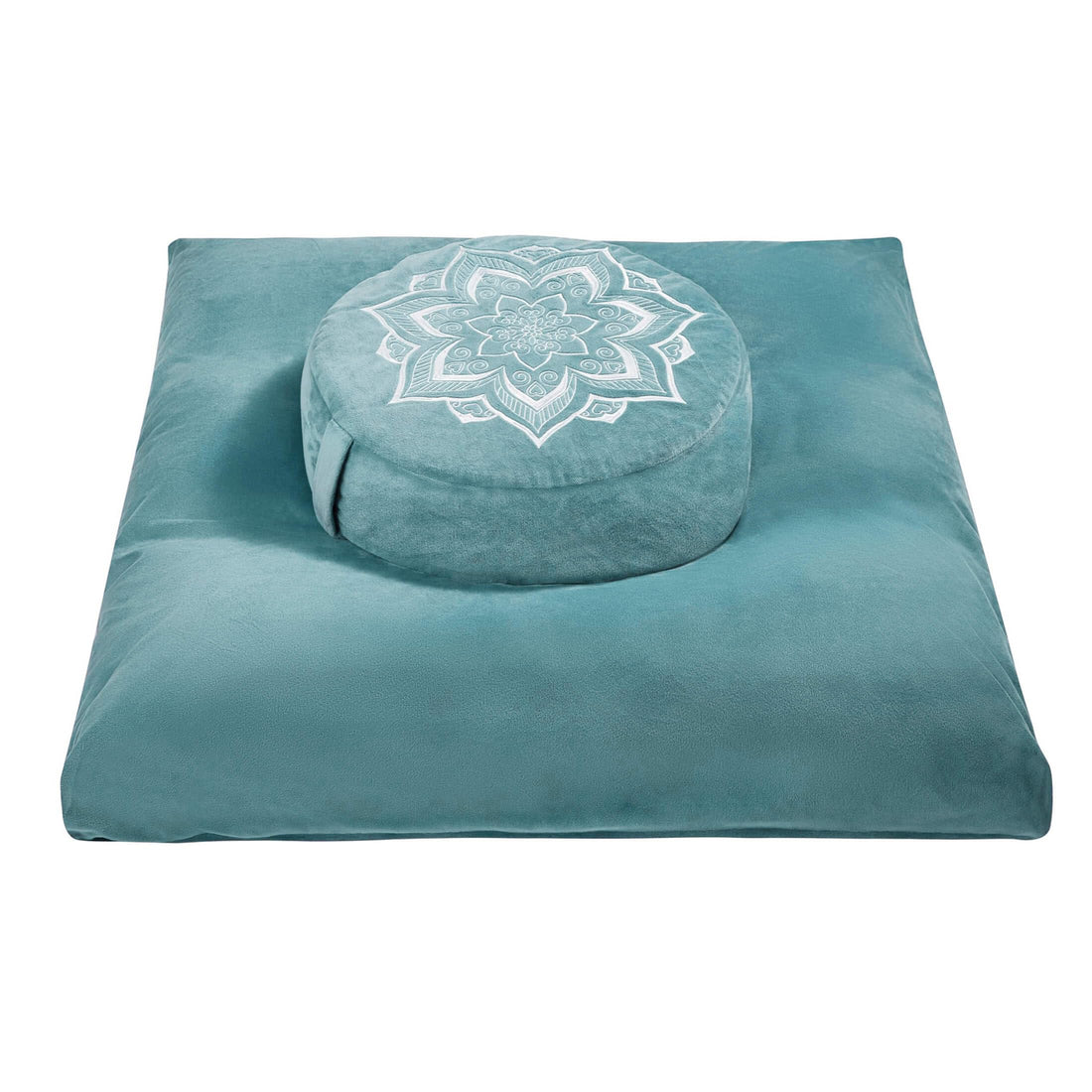 Meditation Cushion Set with Buckwheat Hulls & Memory Foam by Zafu- Ergonomic Support for Yoga & Sitting - Removable Machine-Washable Luxury Velvet Cover - for Adults and Kids (Blue),TCoU Recommendations from Amazon Products