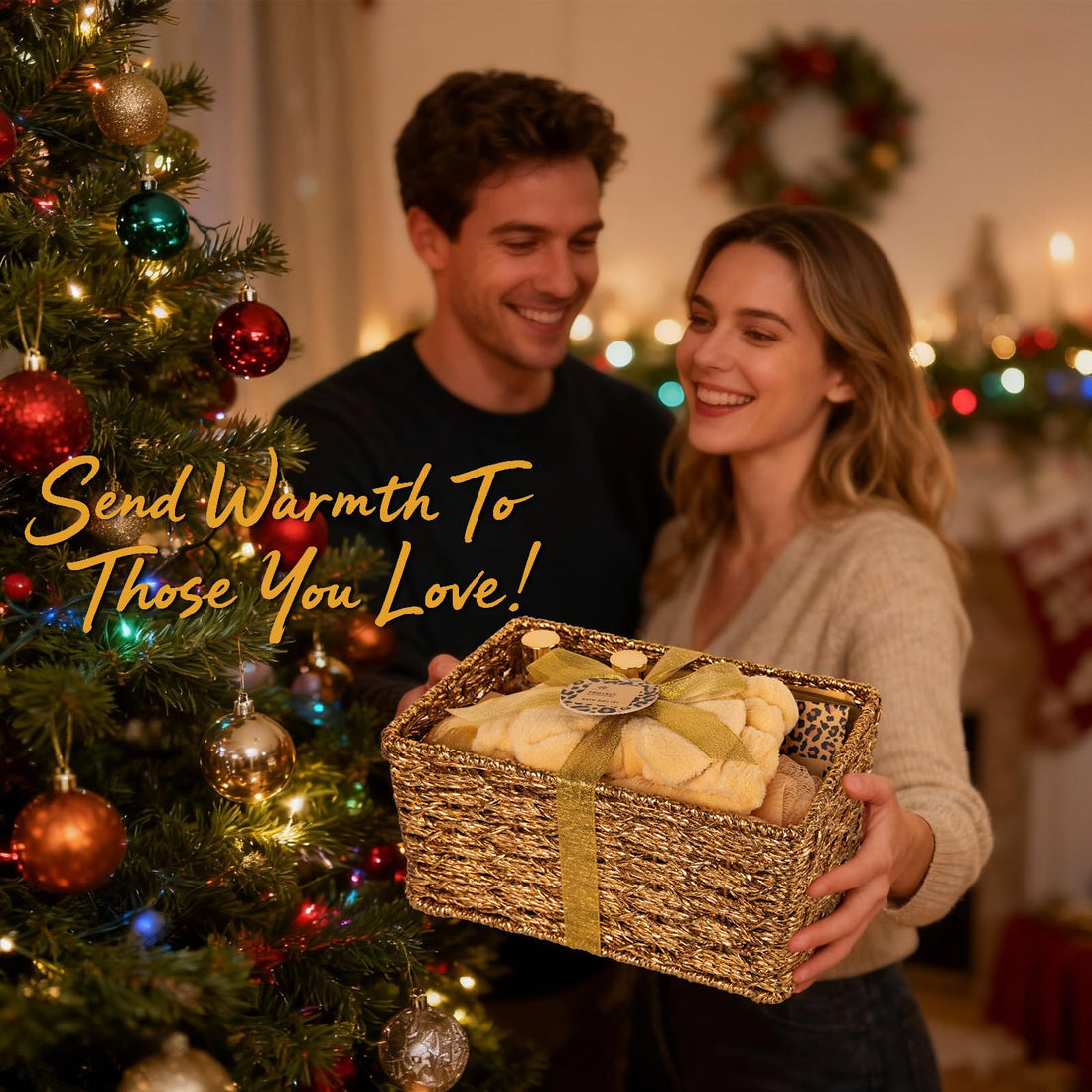 Gift Basket --35 Pcs Mothers Day - Gifts for Mom, Honey & Almond Bath & Body Gift Basket for Women, Face Skin Care Kit, Home Spa Basket Gift Set, Self-Care Gift Kit, Necklace, Birthday, Anniversary, Wife, TCoU Recommendations from Amazon Products