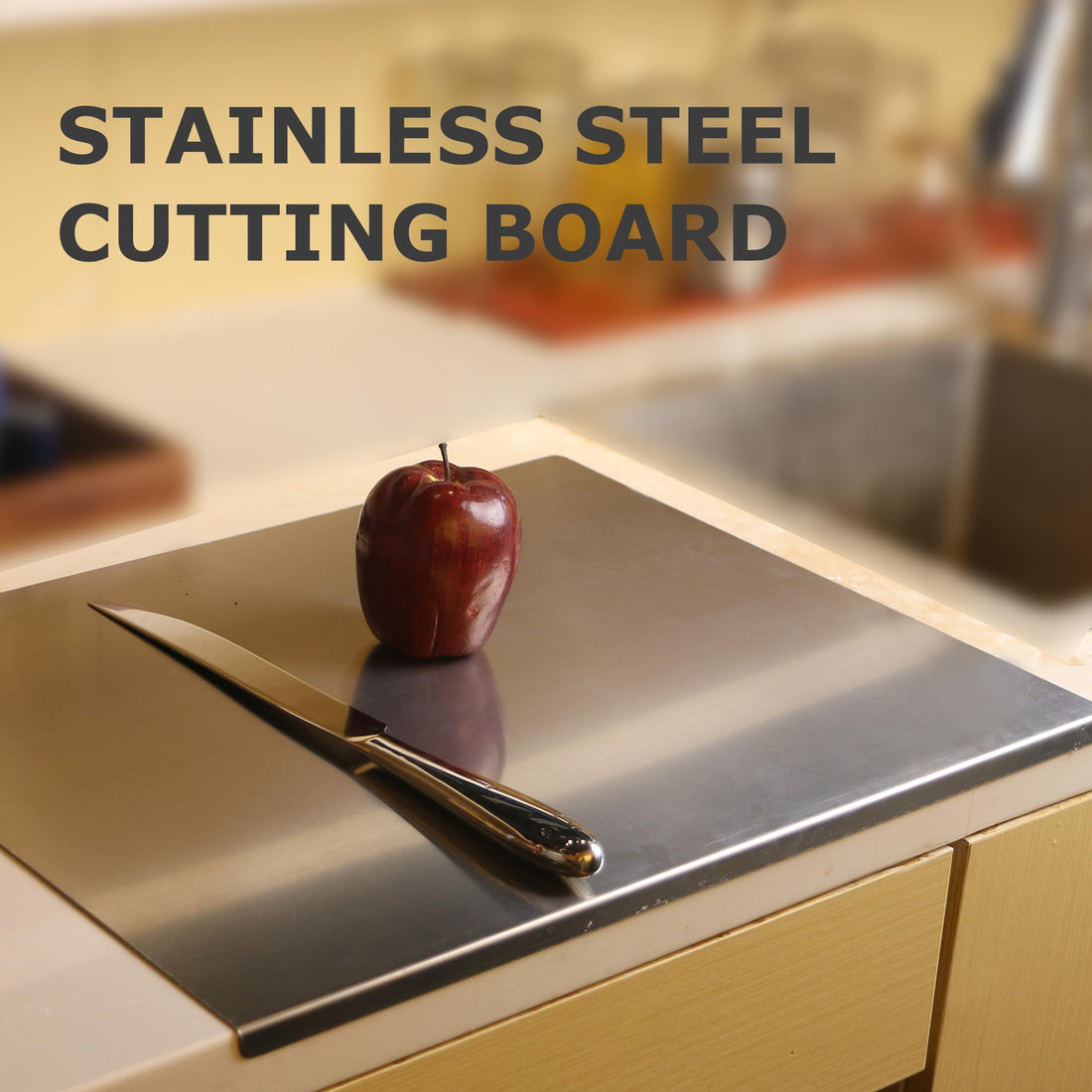 Cutting Board for Kitchen, Food Grade Stainless Steel Cutting Board with Lip, Metal Chopping Board for Meat, Fruits, Vegetables, Bread, and Baking (60 x 40cm/23.6 x 15.7 in),TCoU Recommendations from Amazon Products