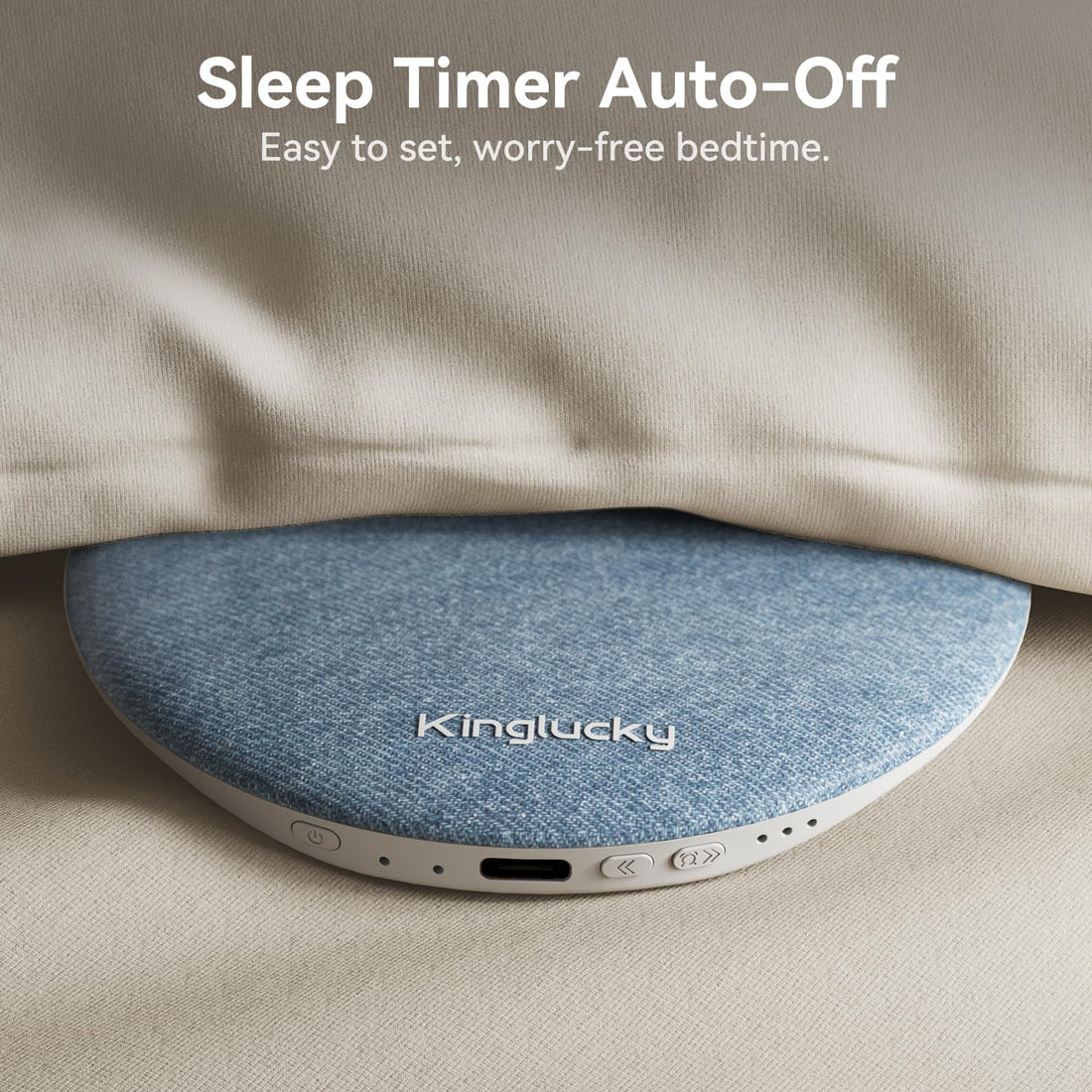 Pillow Speaker for Sleeping, wireless, no ear pods needed, Bluetooth , Under Pillow with Built-in Sound Machine for Sleeping, White & Pink Noise Sound, made by Kinglucky--TCoU Recommendations from Amazon Products