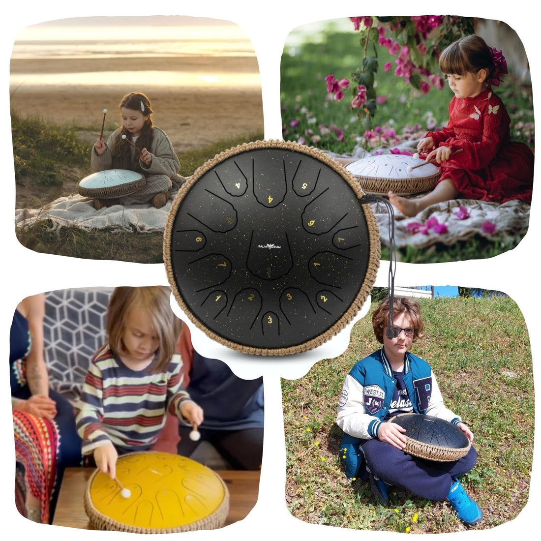 The Balmy Drum - 15 Note 14 Inch Steel Tongue Drum, Steel Drum Instrument, Drums For Children and Adults, Balmy Drum Set for Kids with Music Book, Handpan, Mallet and Carry Bag (Blue), TCoU Recommendations from Amazon Products
