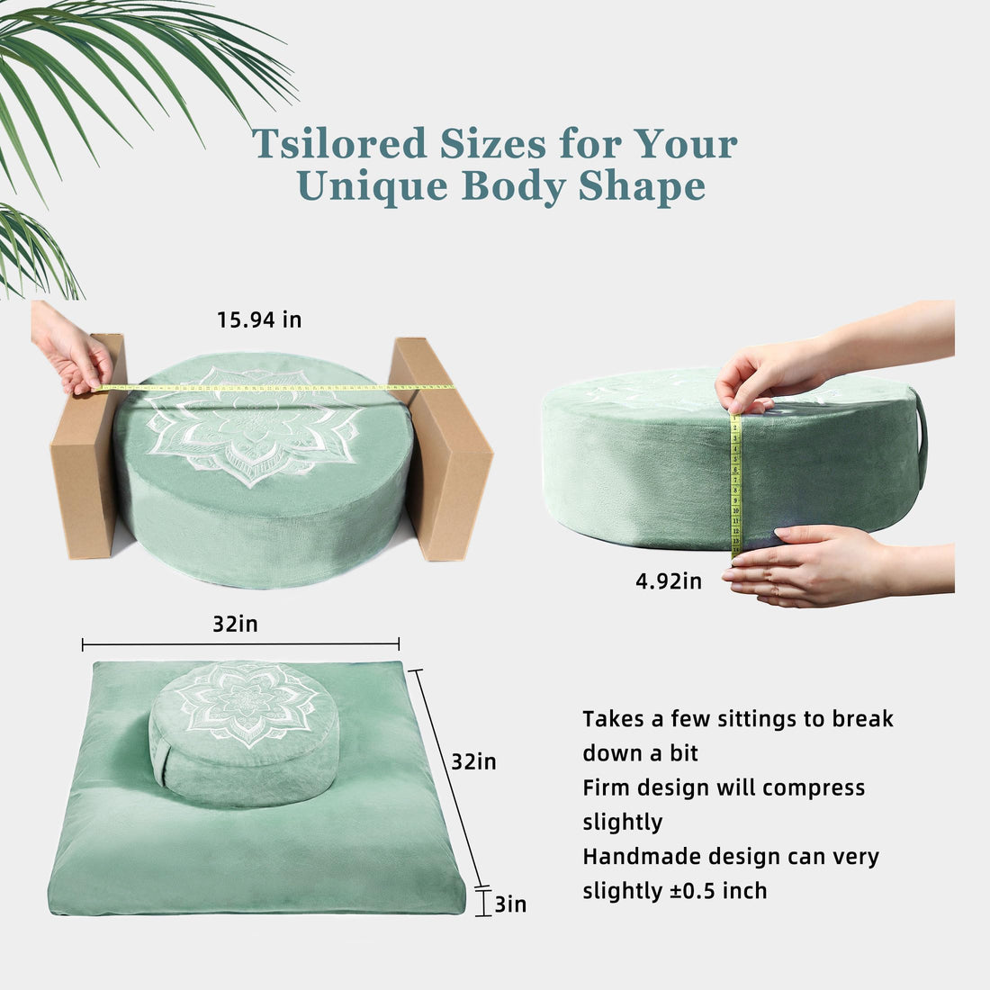 Meditation Cushion Set with Buckwheat Hulls & Memory Foam by Zafu- Ergonomic Support for Yoga & Sitting - Removable Machine-Washable Luxury Velvet Cover - for Adults and Kids (Blue),TCoU Recommendations from Amazon Products
