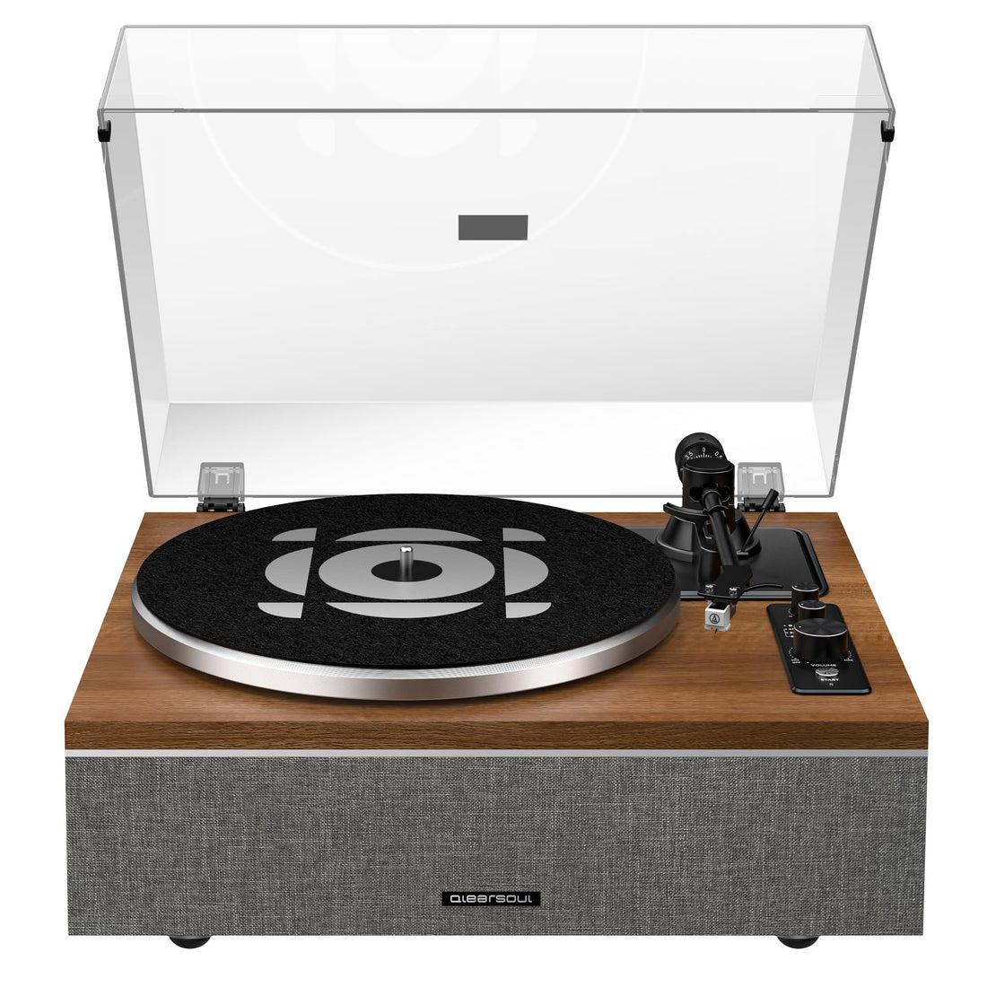 Vinyl Record Player with Bluetooth Input/Output, All-in-One Vintage Turntable Built in Speakers, Phono Preamp & DSP, AT-3600L Cartridge, 33/45 RPM (Walnut), TCoU Recommendations from Amazon Products