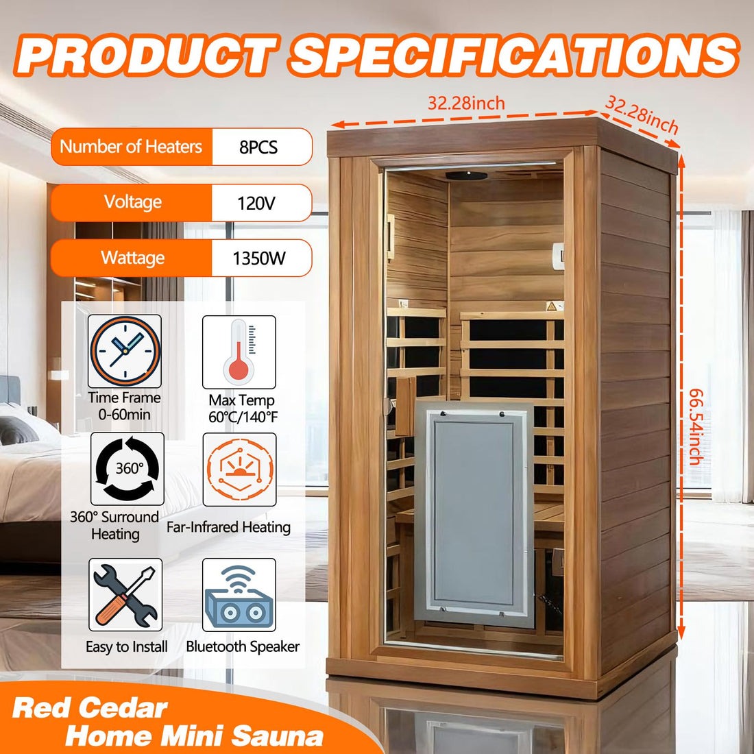 Home Sauna--Smart APP Control 2-3 Person Ultra Low EMF (0-5mG) Far Infrared Sauna for Home, 1520W Hemlock Wood Sauna Room with Bluetooth Speaker & Chromotherapy Lights, LCD Touch Panel, Constant Temperature Cover-TCoU Recommendations from Amazon Products