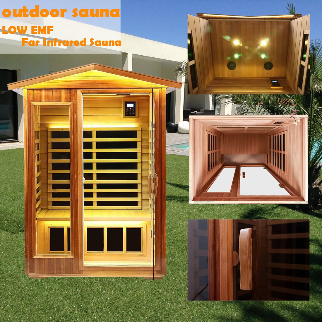 Home Sauna--Smart APP Control 2-3 Person Ultra Low EMF (0-5mG) Far Infrared Sauna for Home, 1520W Hemlock Wood Sauna Room with Bluetooth Speaker & Chromotherapy Lights, LCD Touch Panel, Constant Temperature Cover-TCoU Recommendations from Amazon Products