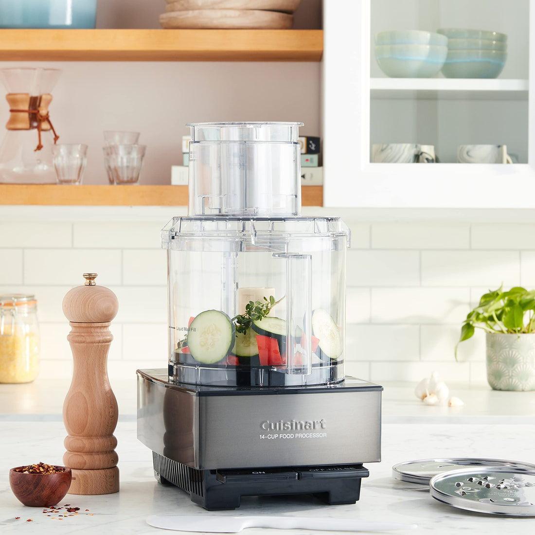 Cuisinart Food Processor, 14-Cup Vegetable Food Chopper for Mincing, Dicing, Shredding, Puree & Kneading Dough, 720-Watt Motor, Stainless Steel, DFP-14BCNY,TCoU Recommendations from Amazon Products