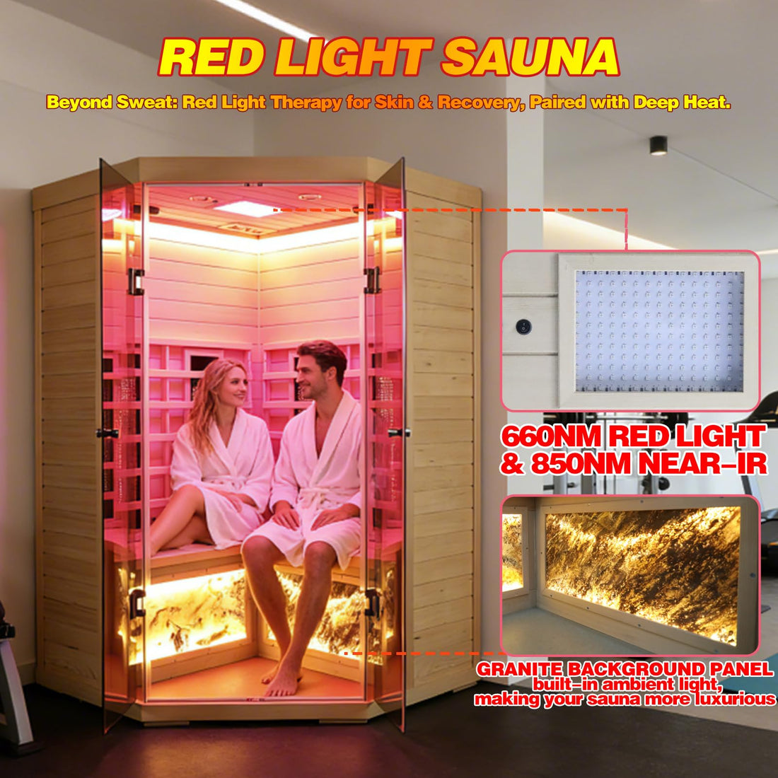 Home Sauna--Smart APP Control 2-3 Person Ultra Low EMF (0-5mG) Far Infrared Sauna for Home, 1520W Hemlock Wood Sauna Room with Bluetooth Speaker & Chromotherapy Lights, LCD Touch Panel, Constant Temperature Cover-TCoU Recommendations from Amazon Products