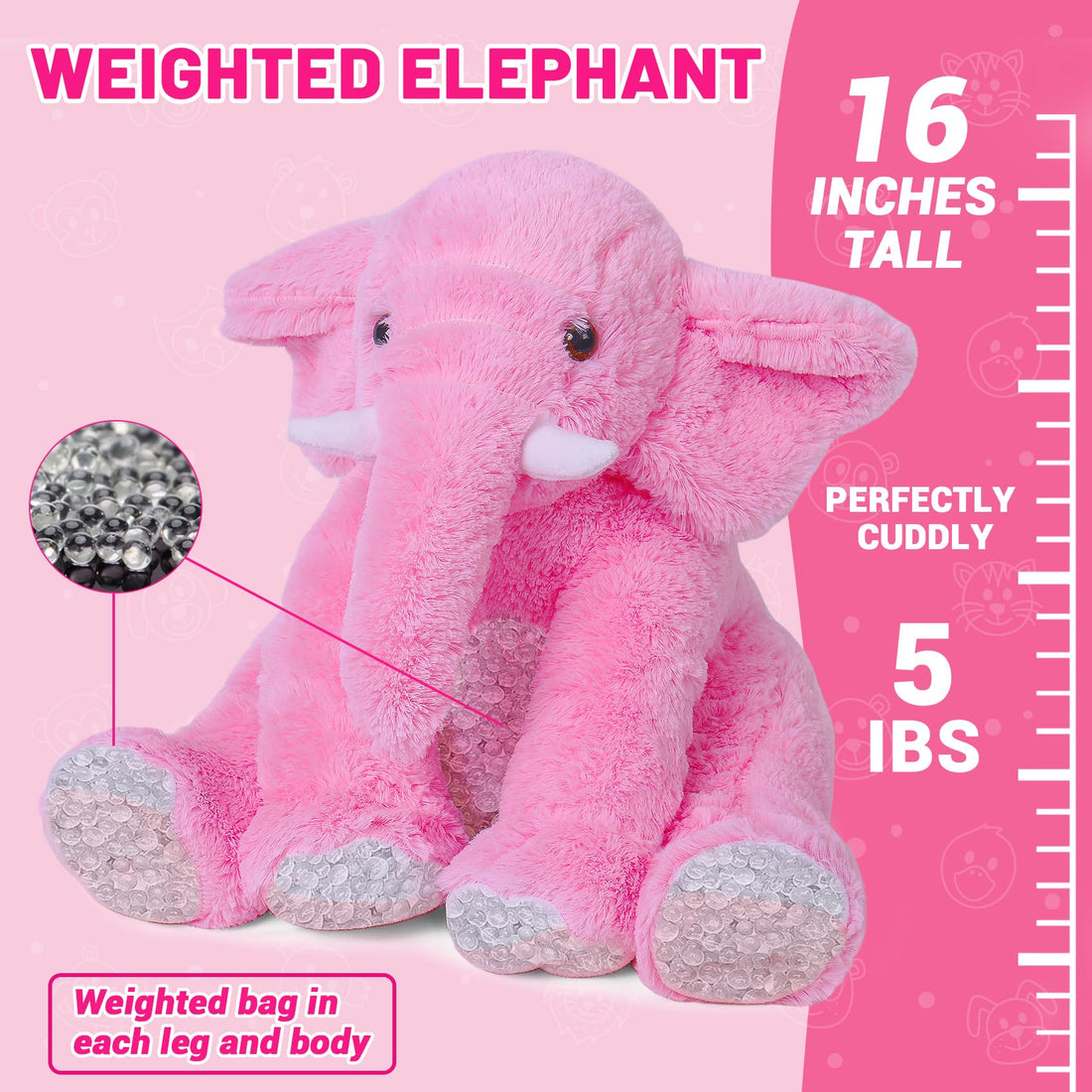 Get a Hug!! -- 5 lbs 24" Weighted Stuffed Animals, Panda Plushie, Cute Panda Weighted Plush Pillow, Giant Stuffed Animals for Kids & Adults alike!! TCoU Recommendations from Amazon Products