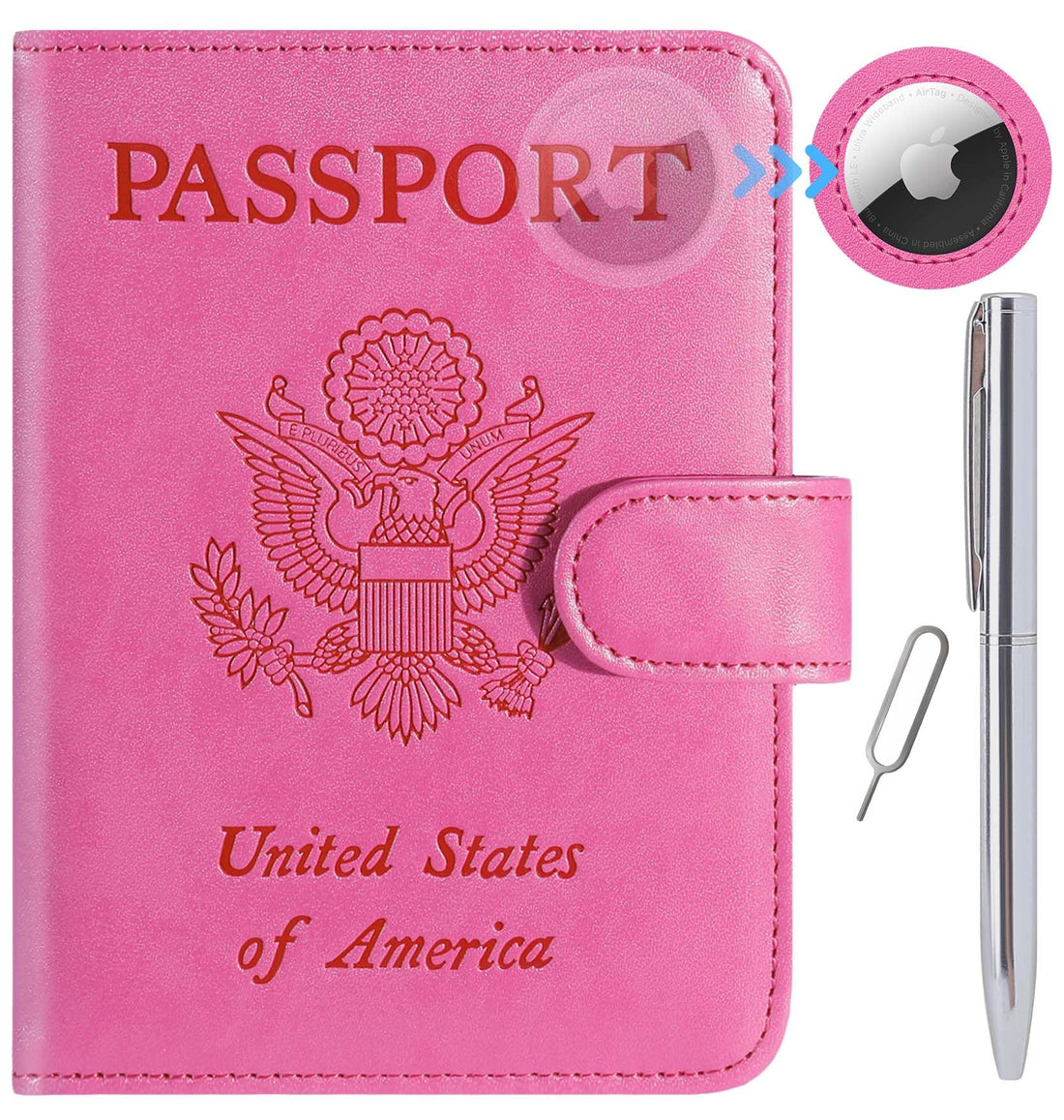 Passport Holder Cover Wallet RFID Blocking Leather Card Case Travel Accessories for Women Men (Pink)-TCoU Recommendations from Amazon Products