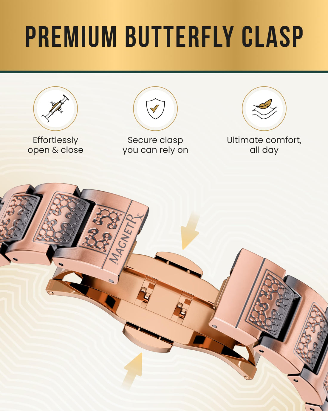 MagnetRX® Magnetic Copper Bracelet for Men — EllipseMAX 5X Strength 5,000 Gauss Magnets — Designed in USA & Patent Pending — Premium Mens Copper Bracelet with Adjustable Length, TCoU Recommendations from Amazon Products