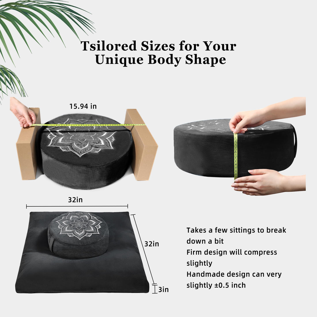 Meditation Cushion Set with Buckwheat Hulls & Memory Foam by Zafu- Ergonomic Support for Yoga & Sitting - Removable Machine-Washable Luxury Velvet Cover - for Adults and Kids (Blue),TCoU Recommendations from Amazon Products
