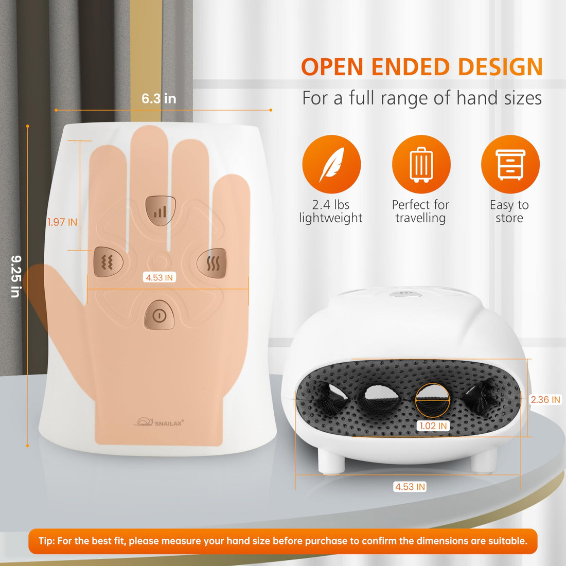 Hand Massager with Heat and Compression, Vibration, Cordless Hand Massager for Arthritis, Carpal Tunnel, Gifts for Women, Men, Mom (Black)-made by Snailax--TCoU Recommendations from Amazon Products