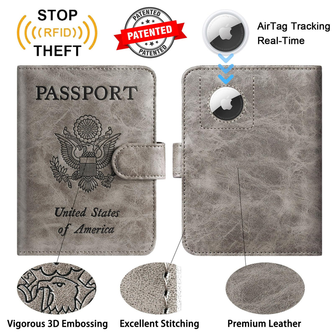 Passport Holder Cover Wallet RFID Blocking Leather Card Case Travel Accessories for Women Men (Pink)-TCoU Recommendations from Amazon Products