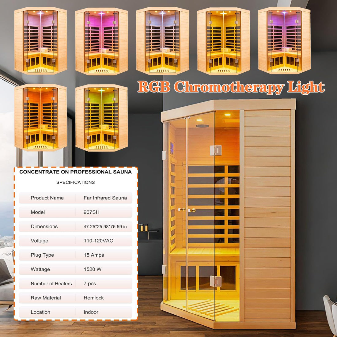 Home Sauna--Smart APP Control 2-3 Person Ultra Low EMF (0-5mG) Far Infrared Sauna for Home, 1520W Hemlock Wood Sauna Room with Bluetooth Speaker & Chromotherapy Lights, LCD Touch Panel, Constant Temperature Cover-TCoU Recommendations from Amazon Products