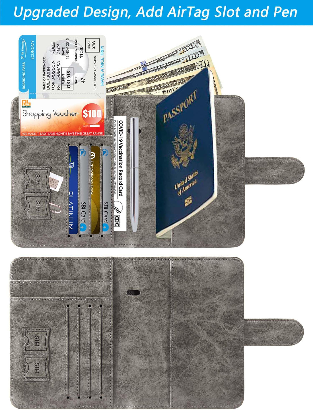 Passport Holder Cover Wallet RFID Blocking Leather Card Case Travel Accessories for Women Men (Pink)-TCoU Recommendations from Amazon Products