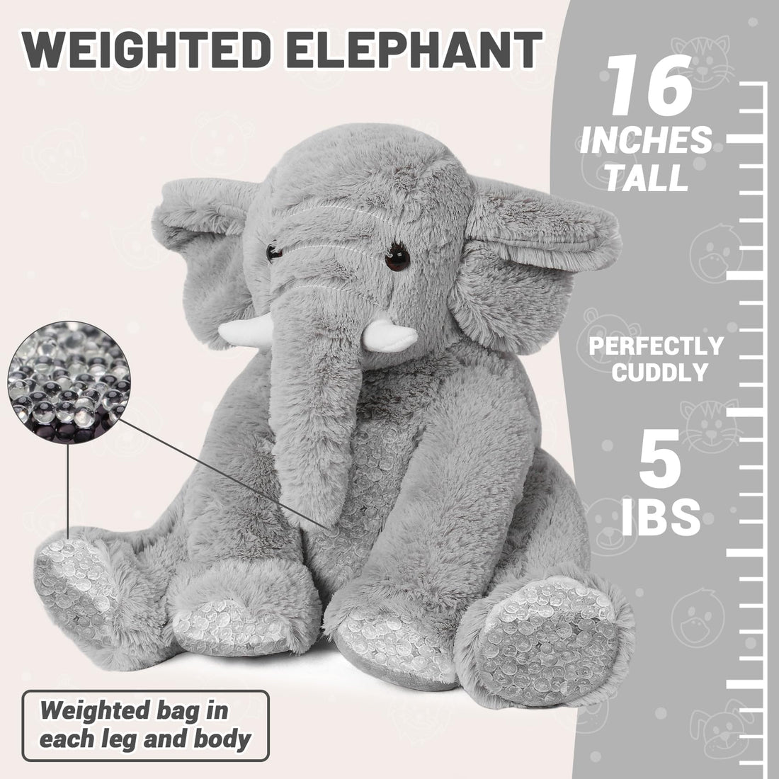 Get a Hug!! -- 5 lbs 24" Weighted Stuffed Animals, Panda Plushie, Cute Panda Weighted Plush Pillow, Giant Stuffed Animals for Kids & Adults alike!! TCoU Recommendations from Amazon Products
