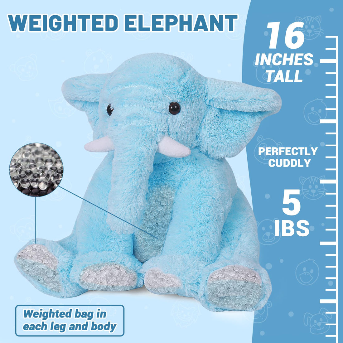Get a Hug!! -- 5 lbs 24" Weighted Stuffed Animals, Panda Plushie, Cute Panda Weighted Plush Pillow, Giant Stuffed Animals for Kids & Adults alike!! TCoU Recommendations from Amazon Products